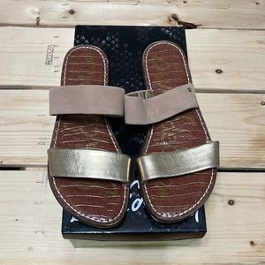 Sam Edelman Gala Nudesde/Goldlea Sandals. Size 7.5.